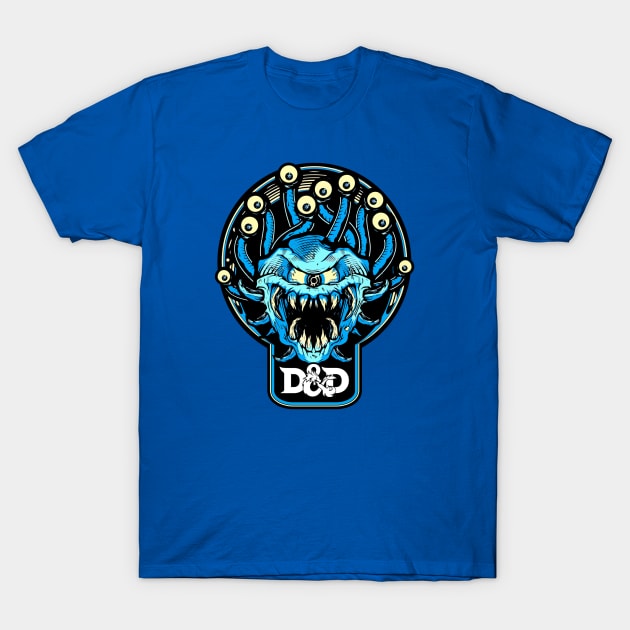 D&D Beholder (Alt Print) T-Shirt by Miskatonic Designs